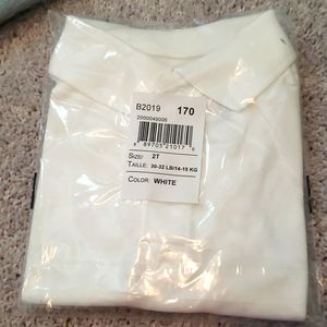 White Uniform Short Sleeve Polo